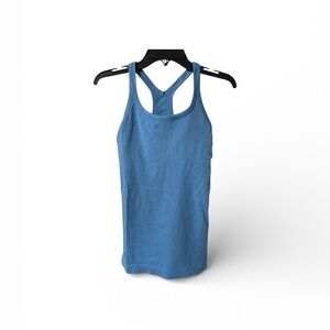 LULULEMON Racerback Tank Blue 4 Ribbed Bra *No Cups* Pre-loved
